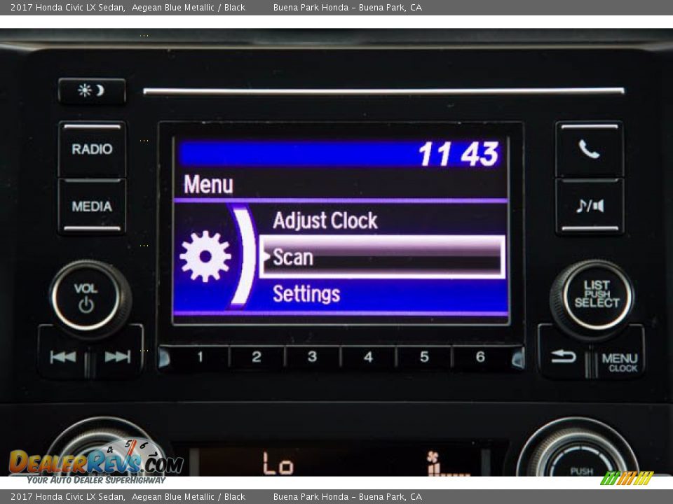 2017 Honda Civic LX Sedan Aegean Blue Metallic / Black Photo #26