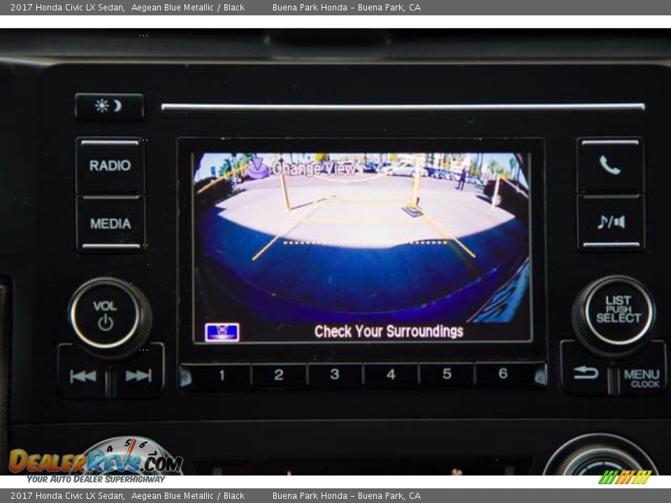 2017 Honda Civic LX Sedan Aegean Blue Metallic / Black Photo #27