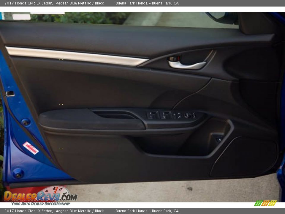 2017 Honda Civic LX Sedan Aegean Blue Metallic / Black Photo #29
