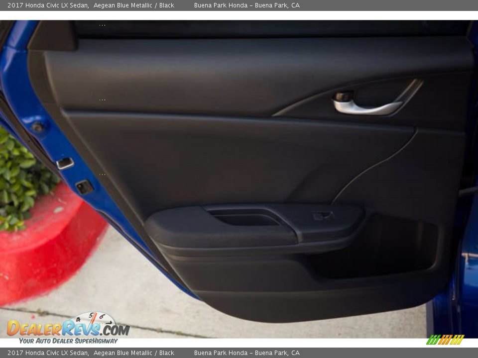 2017 Honda Civic LX Sedan Aegean Blue Metallic / Black Photo #31