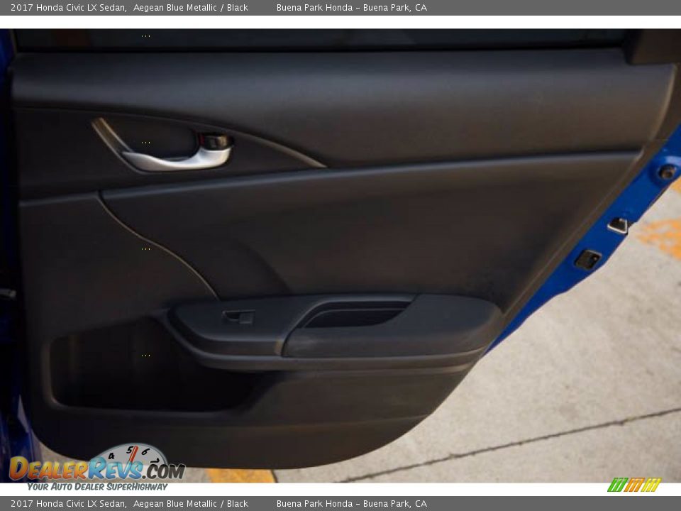 2017 Honda Civic LX Sedan Aegean Blue Metallic / Black Photo #32