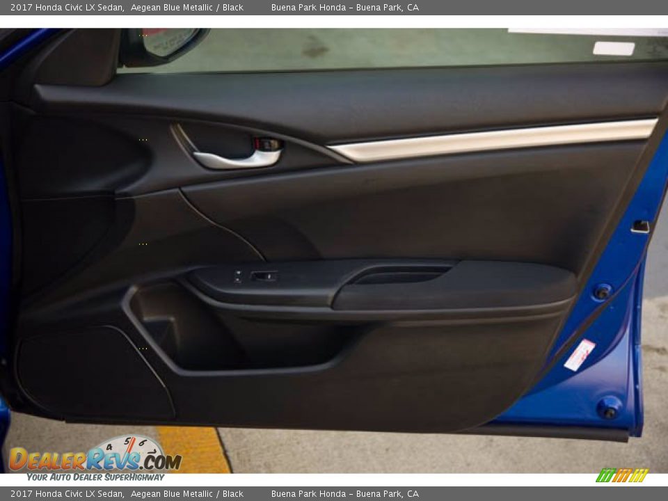 2017 Honda Civic LX Sedan Aegean Blue Metallic / Black Photo #33