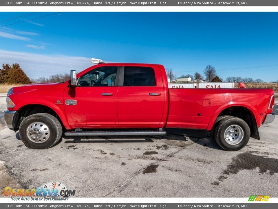 Flame Red 2015 Ram 3500 Laramie Longhorn Crew Cab 4x4 Photo #7