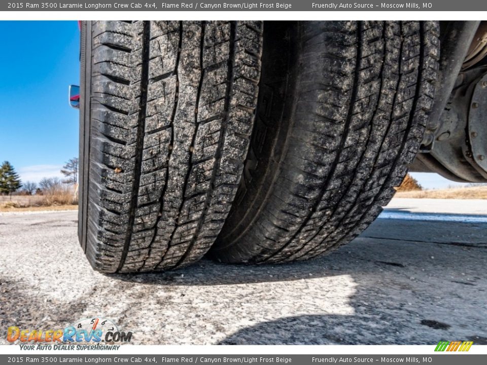 2015 Ram 3500 Laramie Longhorn Crew Cab 4x4 Flame Red / Canyon Brown/Light Frost Beige Photo #15