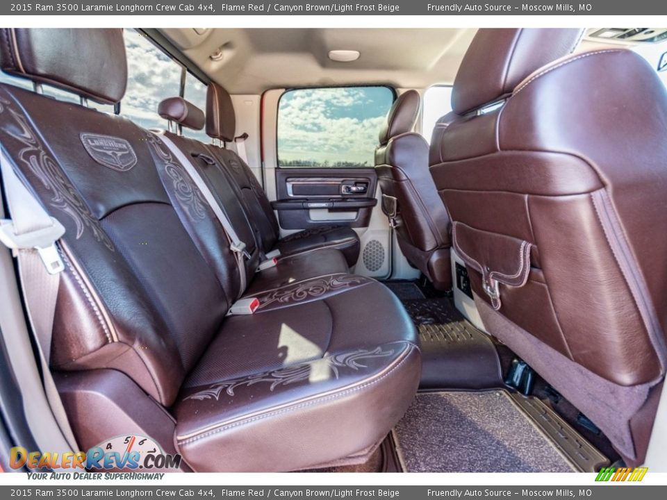 Rear Seat of 2015 Ram 3500 Laramie Longhorn Crew Cab 4x4 Photo #27