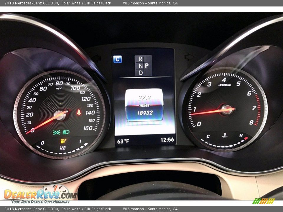 2018 Mercedes-Benz GLC 300 Polar White / Silk Beige/Black Photo #23