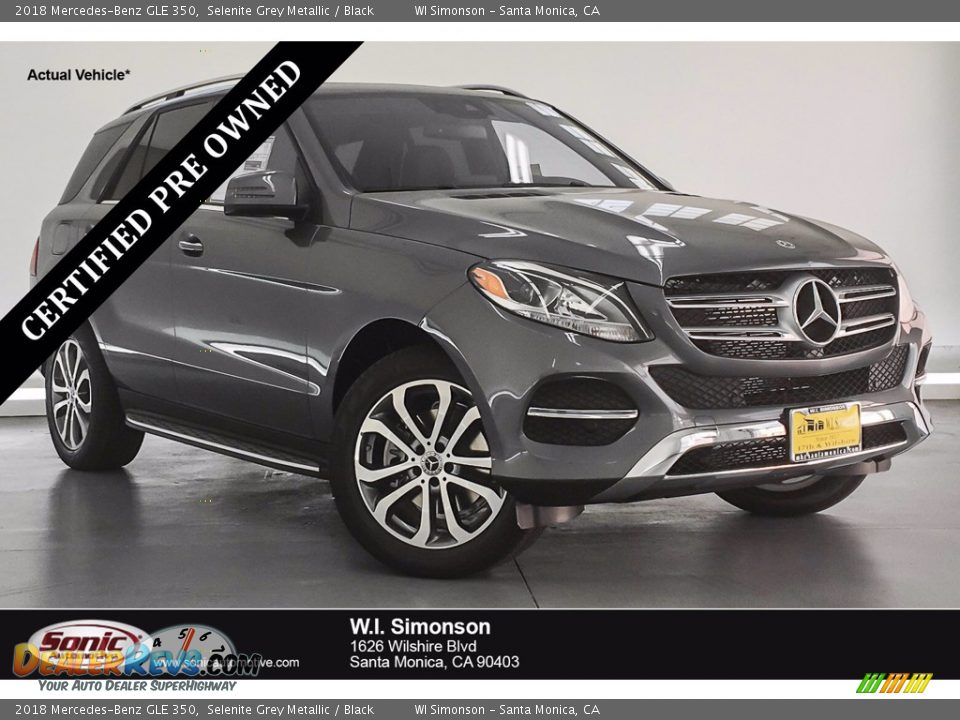 2018 Mercedes-Benz GLE 350 Selenite Grey Metallic / Black Photo #1