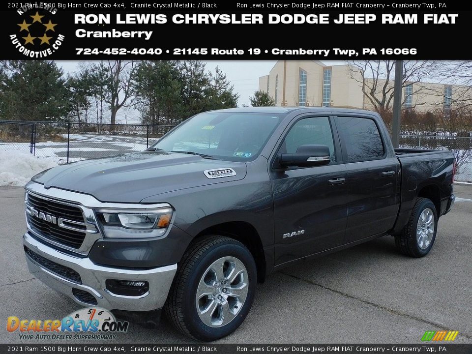 2021 Ram 1500 Big Horn Crew Cab 4x4 Granite Crystal Metallic / Black Photo #1