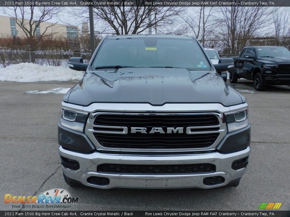 2021 Ram 1500 Big Horn Crew Cab 4x4 Granite Crystal Metallic / Black Photo #2