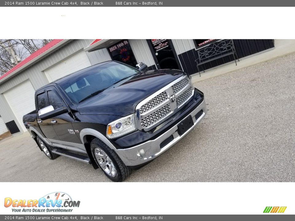 2014 Ram 1500 Laramie Crew Cab 4x4 Black / Black Photo #3