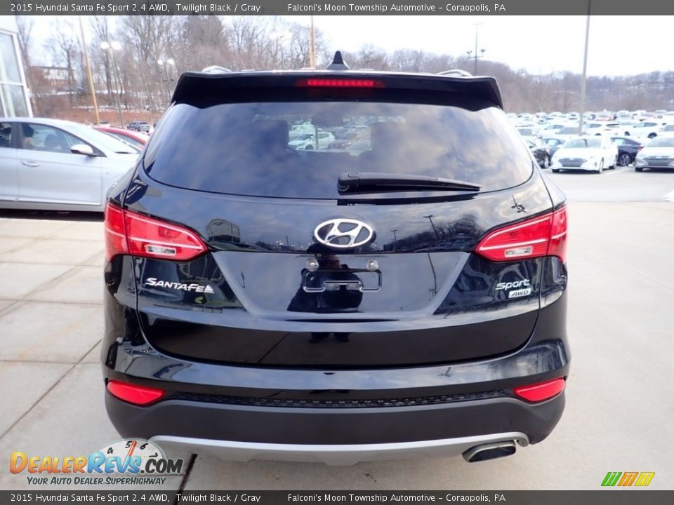 2015 Hyundai Santa Fe Sport 2.4 AWD Twilight Black / Gray Photo #3