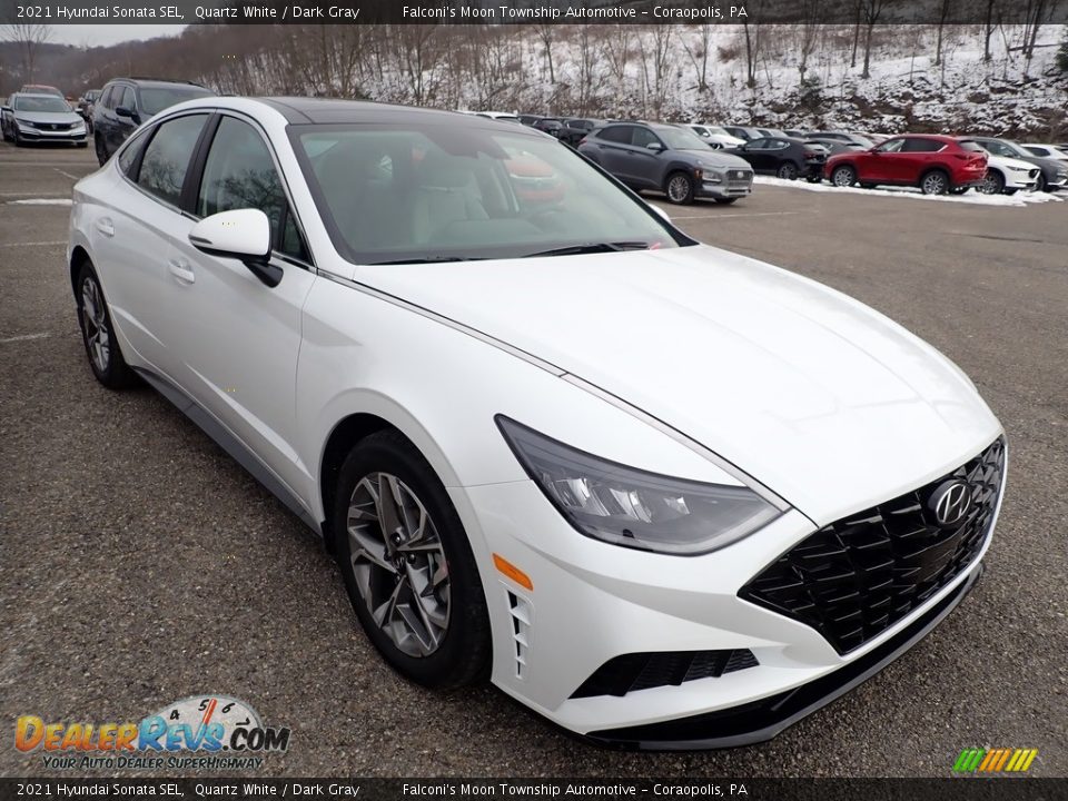 2021 Hyundai Sonata SEL Quartz White / Dark Gray Photo #3