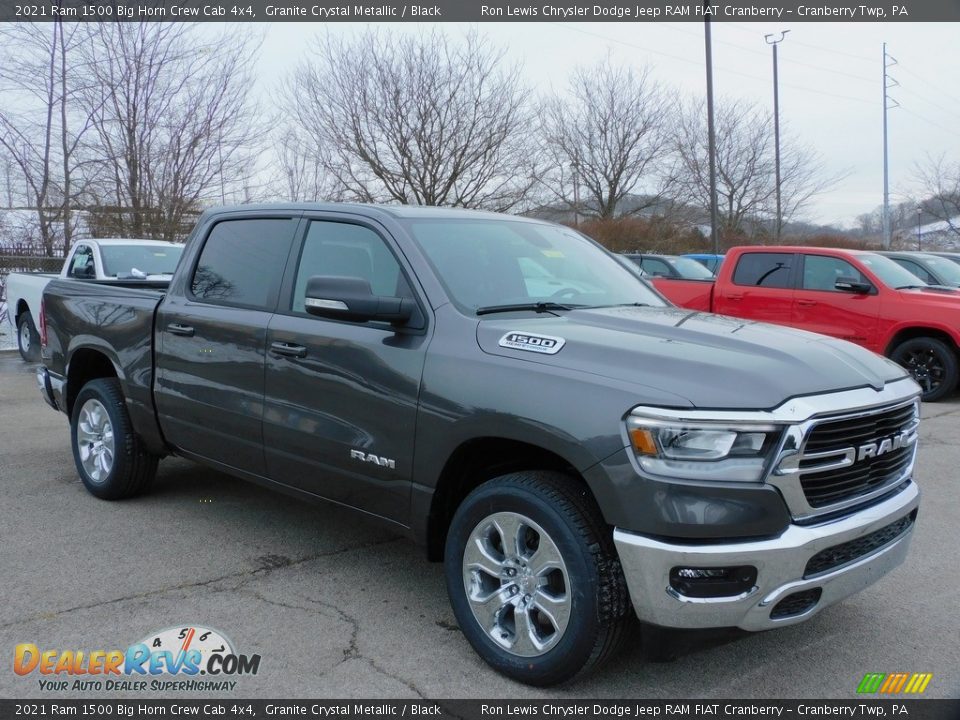 2021 Ram 1500 Big Horn Crew Cab 4x4 Granite Crystal Metallic / Black Photo #3