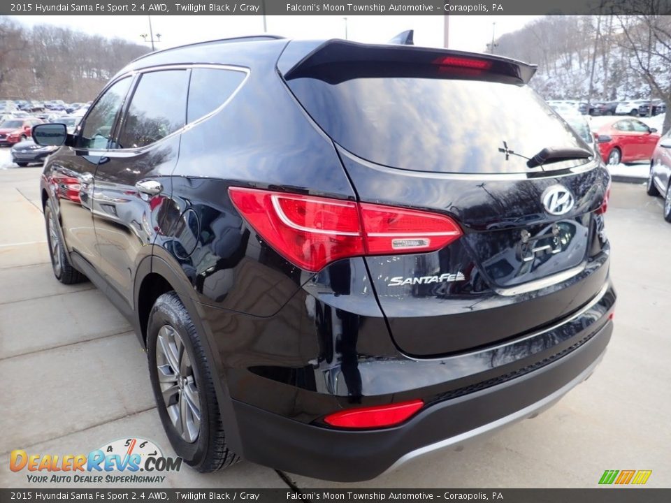 2015 Hyundai Santa Fe Sport 2.4 AWD Twilight Black / Gray Photo #5