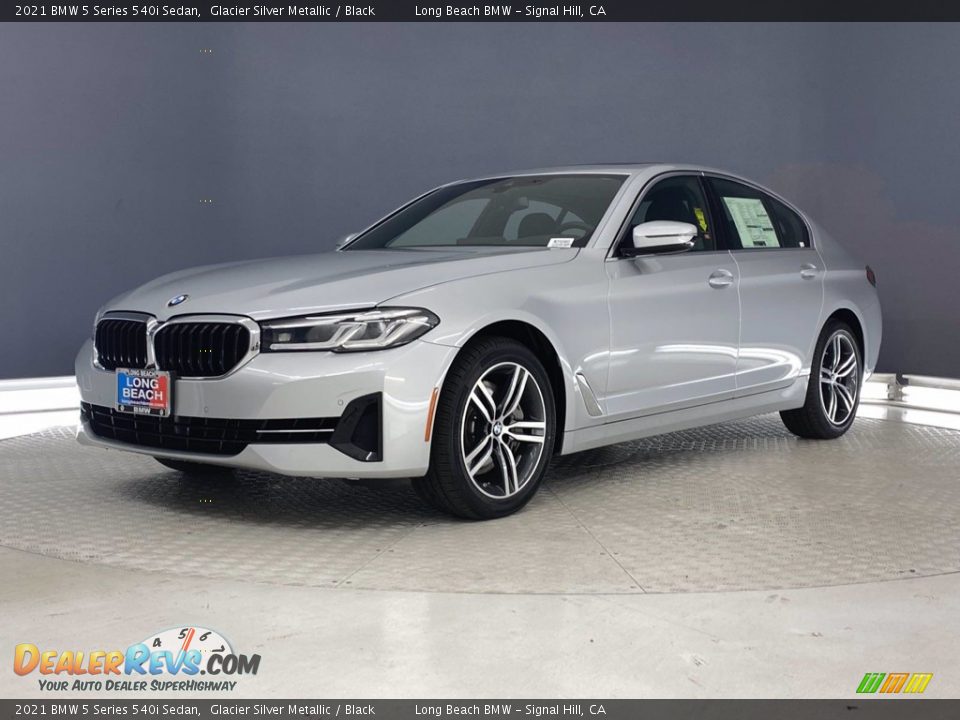 2021 BMW 5 Series 540i Sedan Glacier Silver Metallic / Black Photo #5