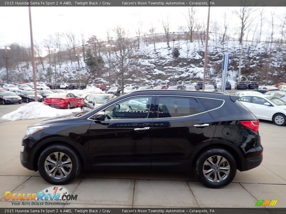 2015 Hyundai Santa Fe Sport 2.4 AWD Twilight Black / Gray Photo #6
