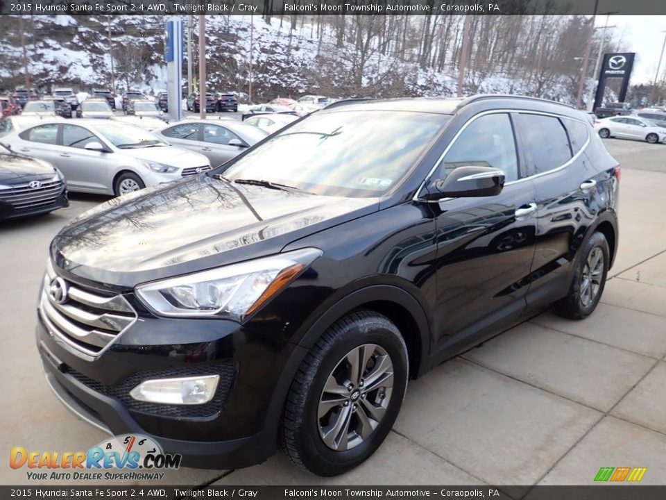 2015 Hyundai Santa Fe Sport 2.4 AWD Twilight Black / Gray Photo #7