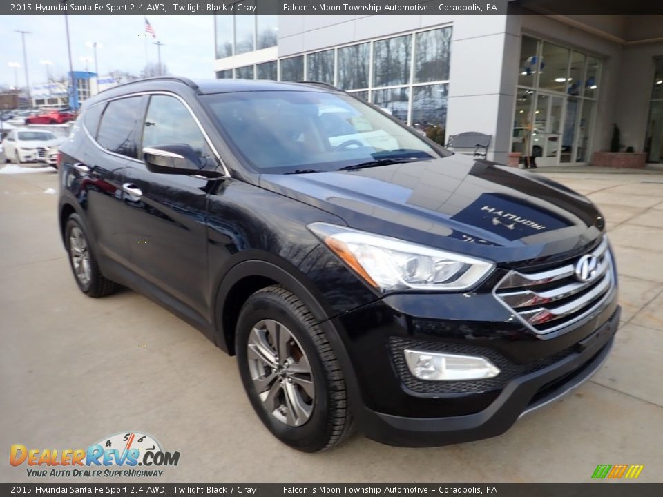 2015 Hyundai Santa Fe Sport 2.4 AWD Twilight Black / Gray Photo #9