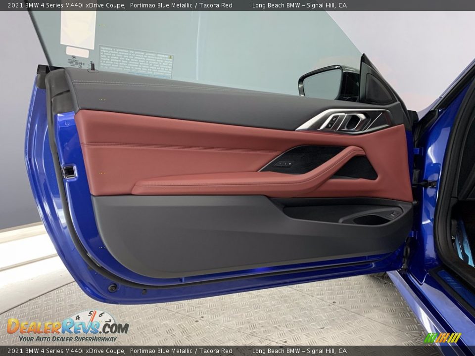 2021 BMW 4 Series M440i xDrive Coupe Portimao Blue Metallic / Tacora Red Photo #9