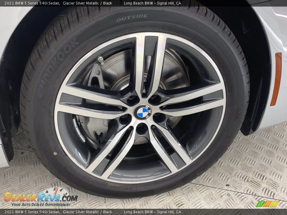 2021 BMW 5 Series 540i Sedan Glacier Silver Metallic / Black Photo #11