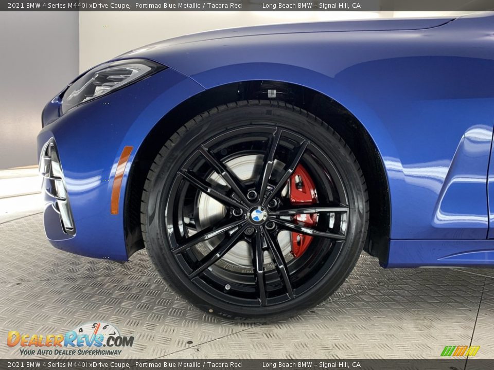 2021 BMW 4 Series M440i xDrive Coupe Portimao Blue Metallic / Tacora Red Photo #11