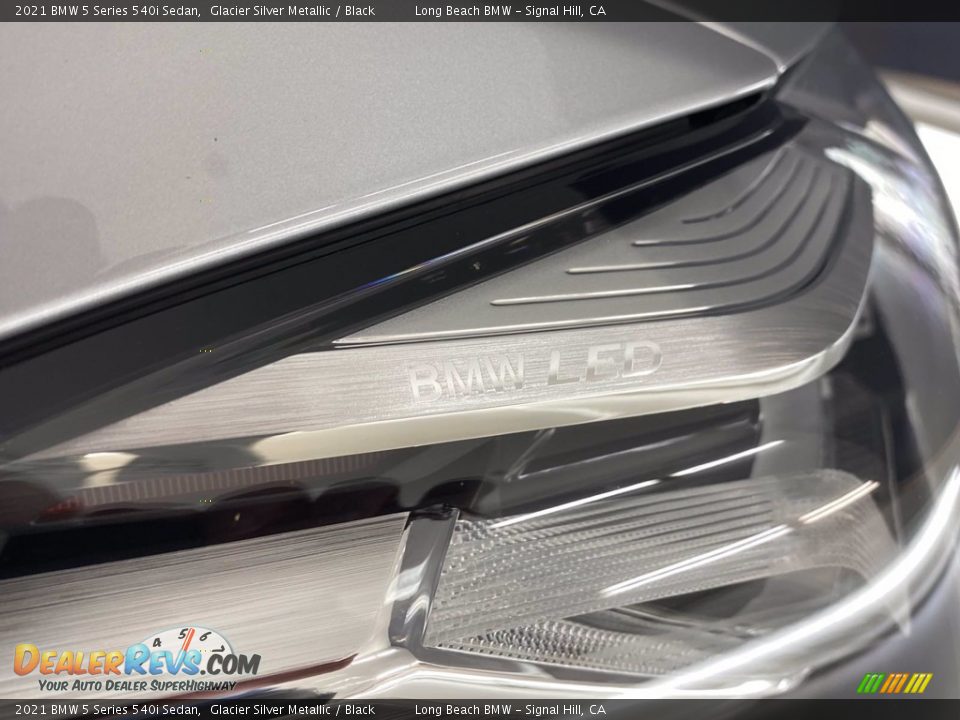 2021 BMW 5 Series 540i Sedan Glacier Silver Metallic / Black Photo #12