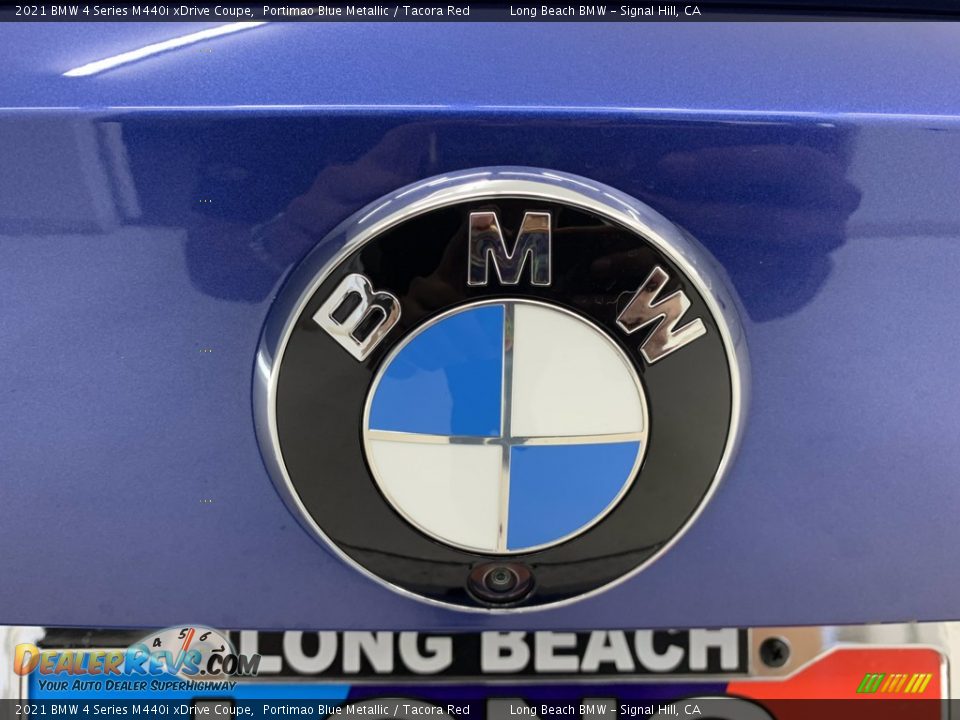 2021 BMW 4 Series M440i xDrive Coupe Portimao Blue Metallic / Tacora Red Photo #13