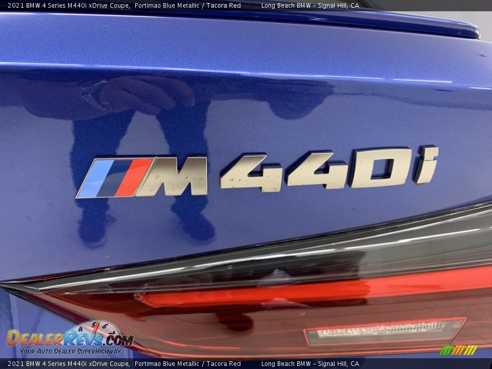 2021 BMW 4 Series M440i xDrive Coupe Portimao Blue Metallic / Tacora Red Photo #14