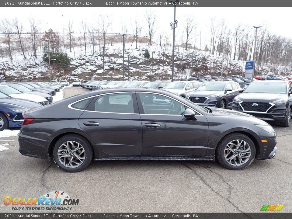 2021 Hyundai Sonata SEL Portofino Gray / Black Photo #1