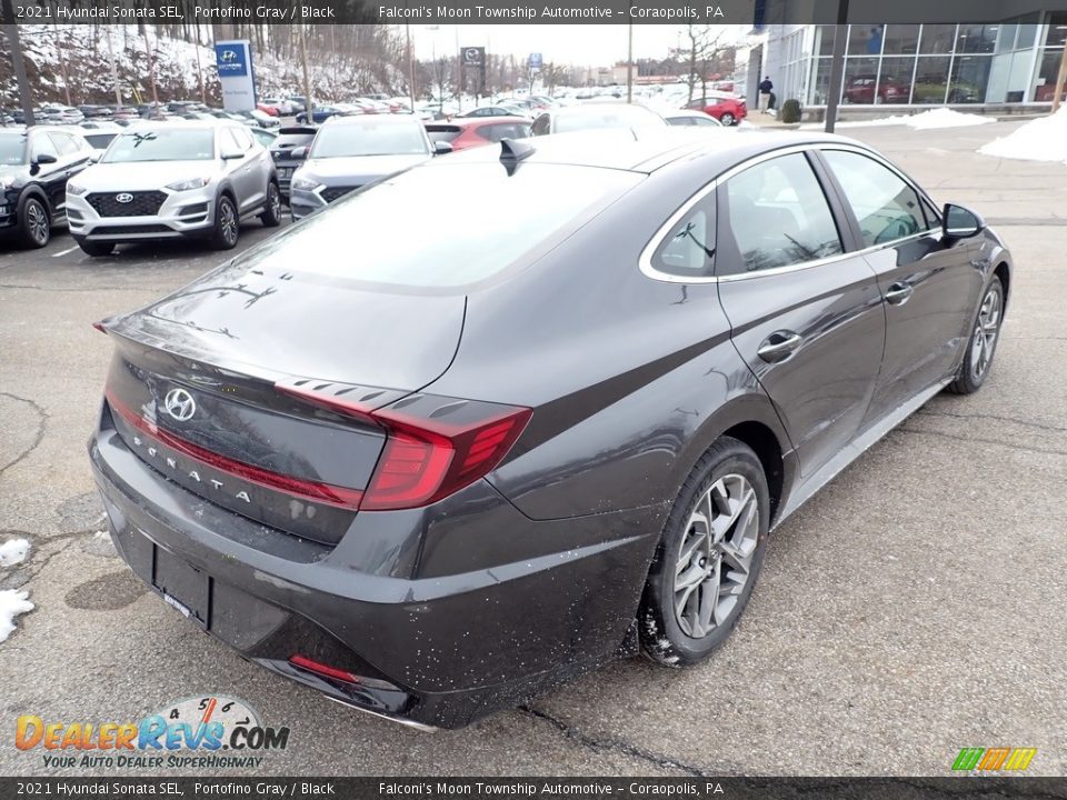 2021 Hyundai Sonata SEL Portofino Gray / Black Photo #2