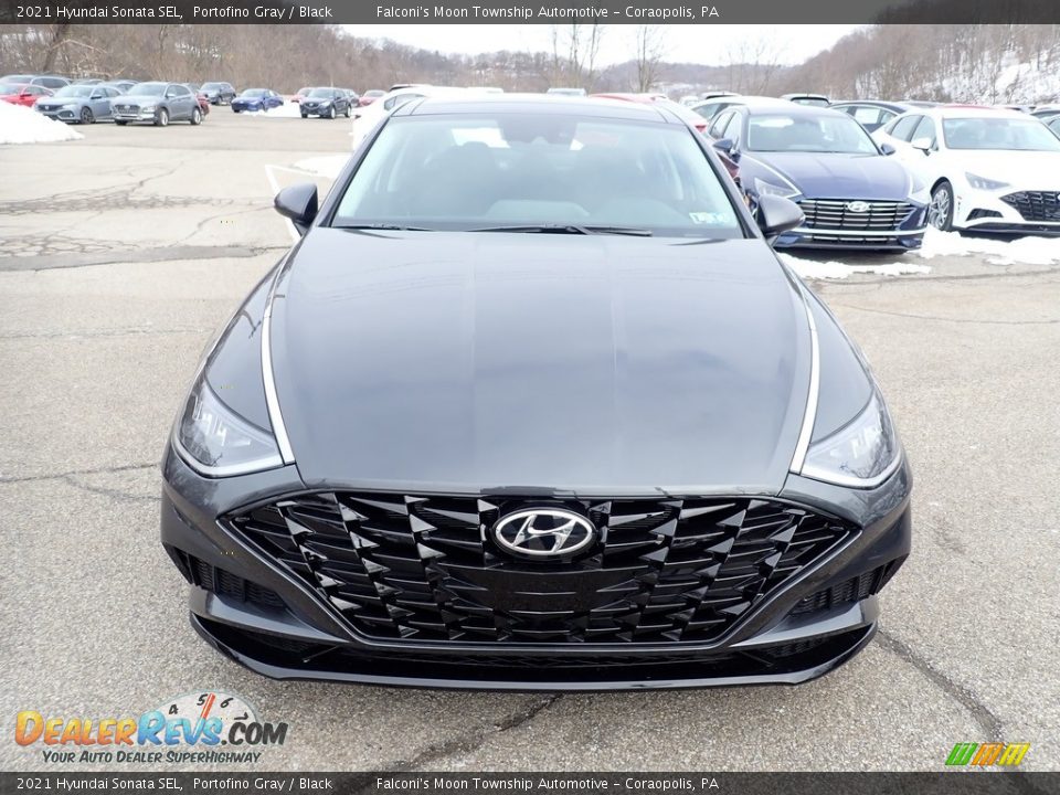 2021 Hyundai Sonata SEL Portofino Gray / Black Photo #4