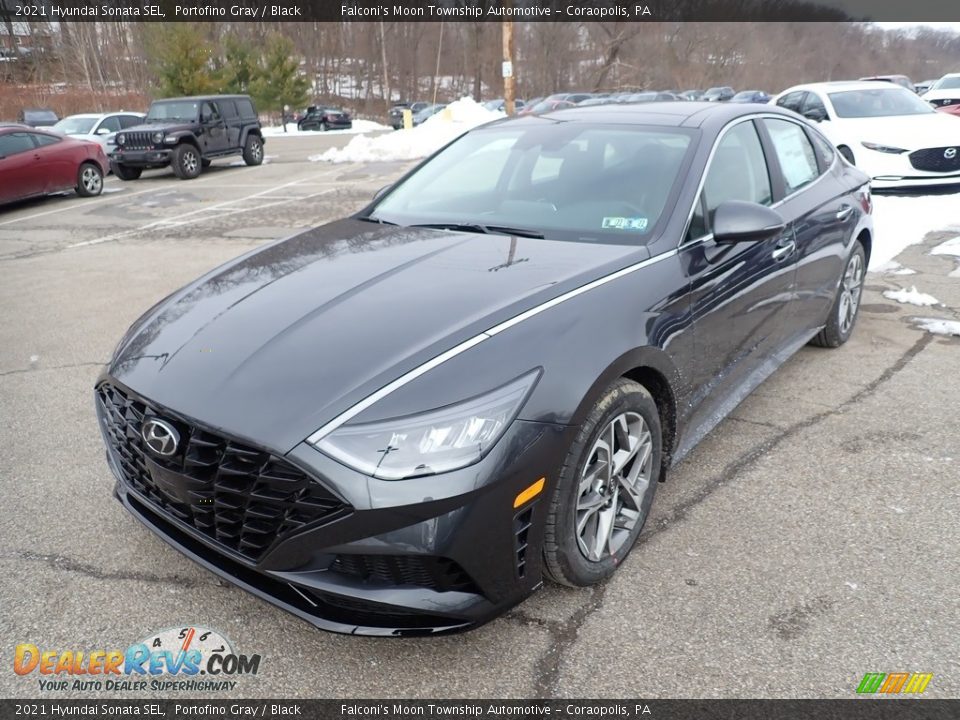 2021 Hyundai Sonata SEL Portofino Gray / Black Photo #5