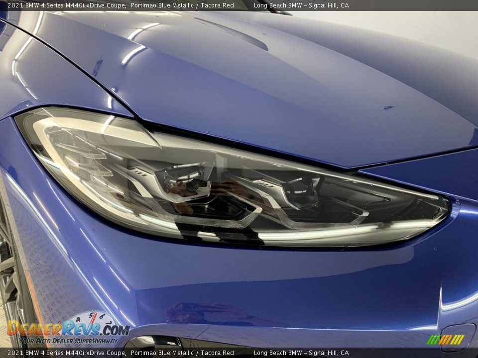 2021 BMW 4 Series M440i xDrive Coupe Portimao Blue Metallic / Tacora Red Photo #20