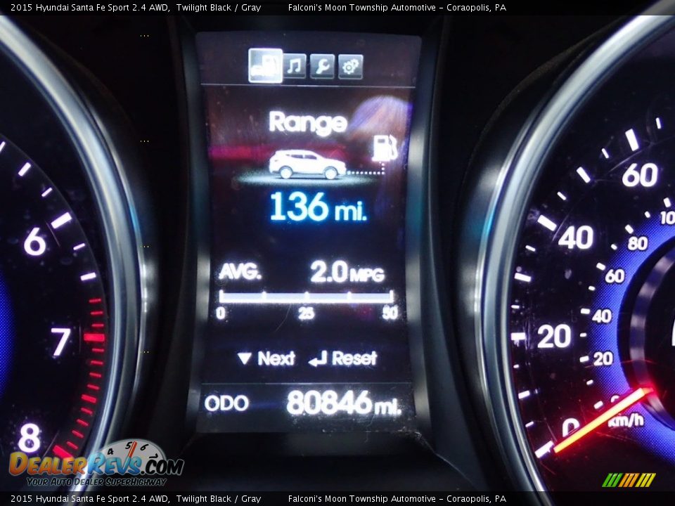2015 Hyundai Santa Fe Sport 2.4 AWD Twilight Black / Gray Photo #24