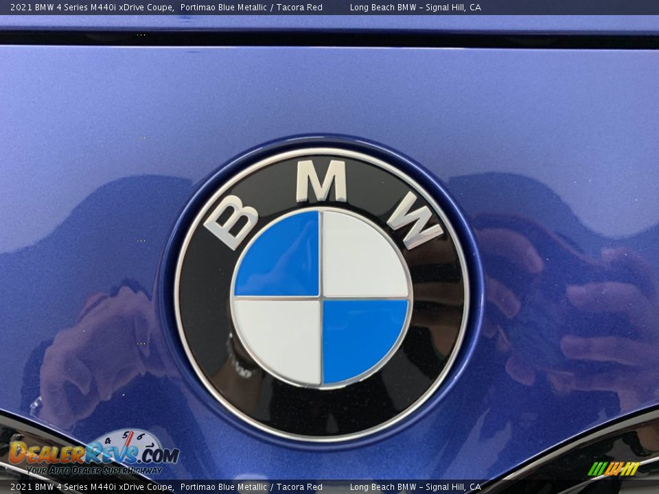2021 BMW 4 Series M440i xDrive Coupe Portimao Blue Metallic / Tacora Red Photo #21