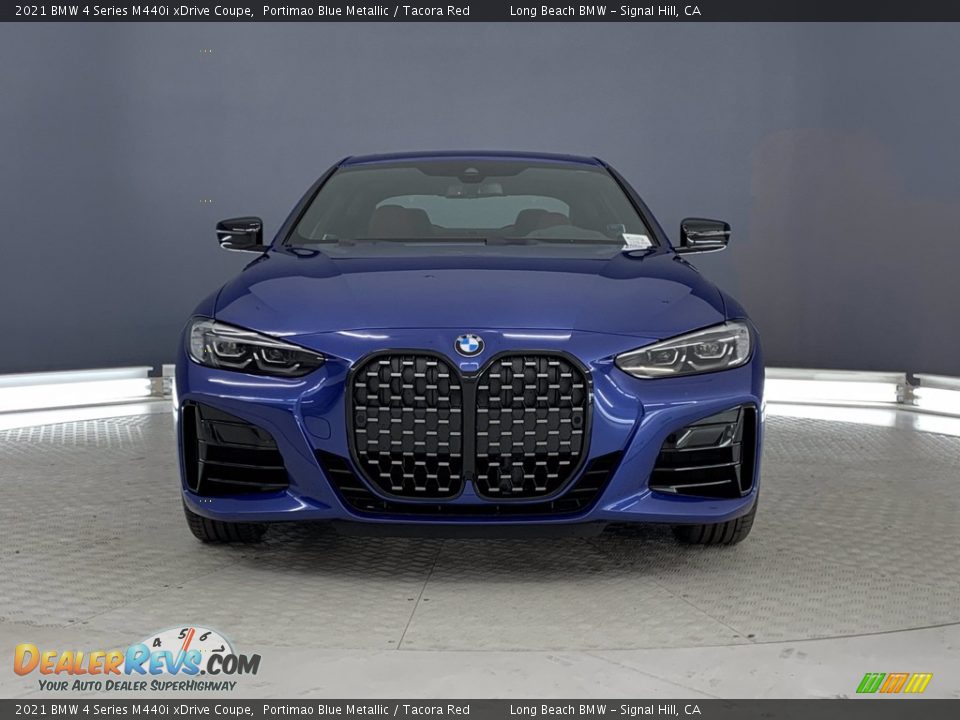 2021 BMW 4 Series M440i xDrive Coupe Portimao Blue Metallic / Tacora Red Photo #23