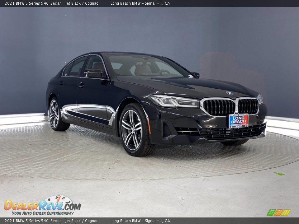 2021 BMW 5 Series 540i Sedan Jet Black / Cognac Photo #1