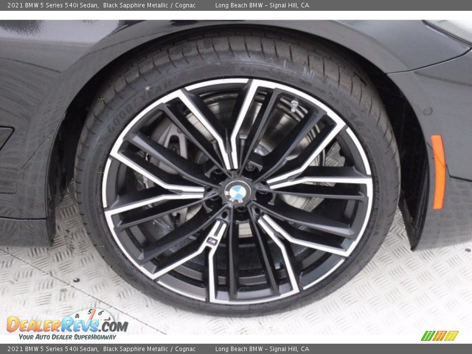 2021 BMW 5 Series 540i Sedan Black Sapphire Metallic / Cognac Photo #3