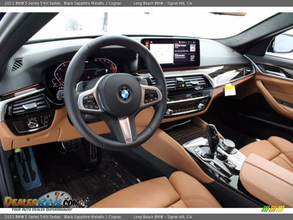 2021 BMW 5 Series 540i Sedan Black Sapphire Metallic / Cognac Photo #4