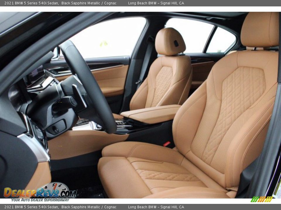 2021 BMW 5 Series 540i Sedan Black Sapphire Metallic / Cognac Photo #6