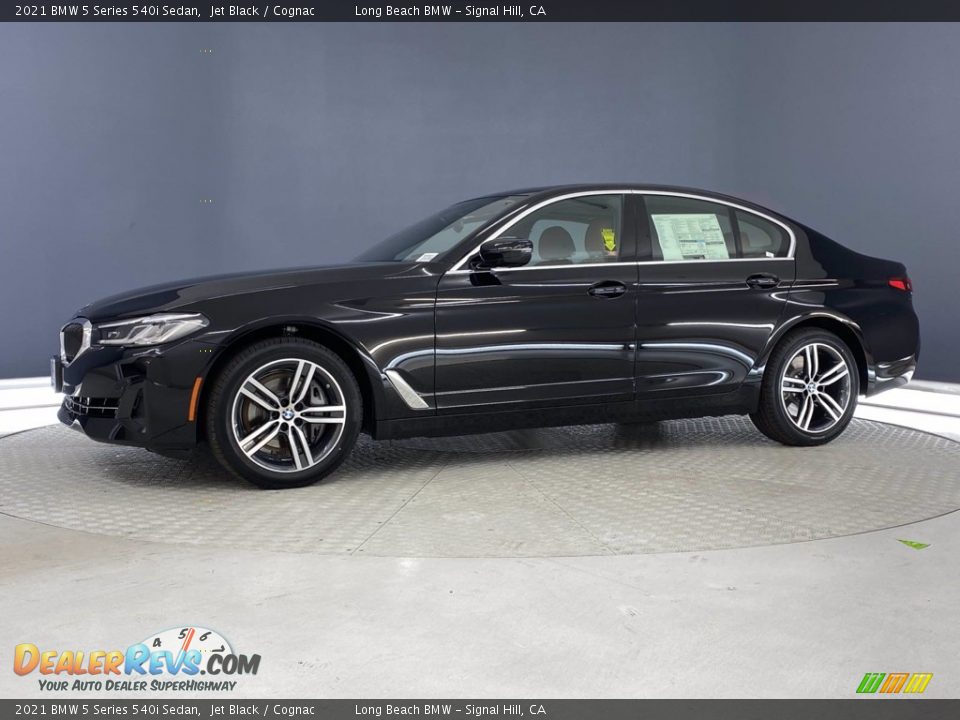 2021 BMW 5 Series 540i Sedan Jet Black / Cognac Photo #6