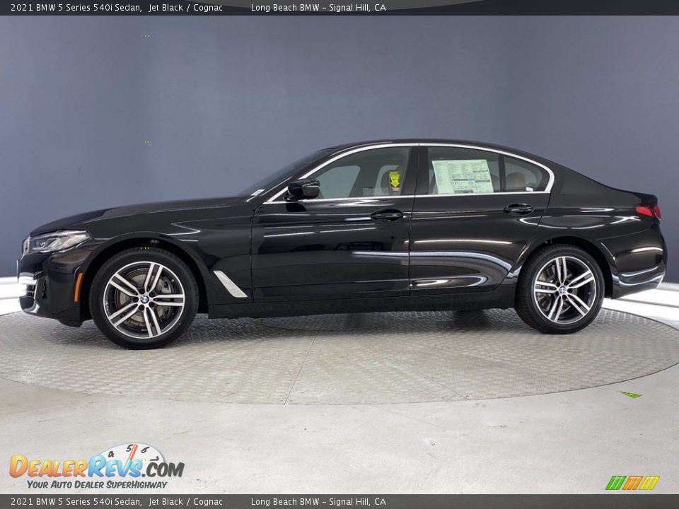 2021 BMW 5 Series 540i Sedan Jet Black / Cognac Photo #7