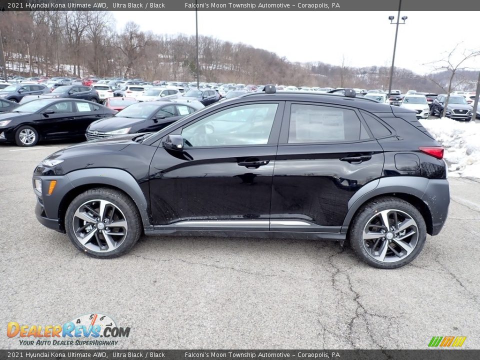 2021 Hyundai Kona Ultimate AWD Ultra Black / Black Photo #6