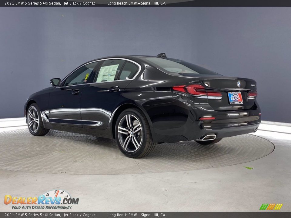 2021 BMW 5 Series 540i Sedan Jet Black / Cognac Photo #8