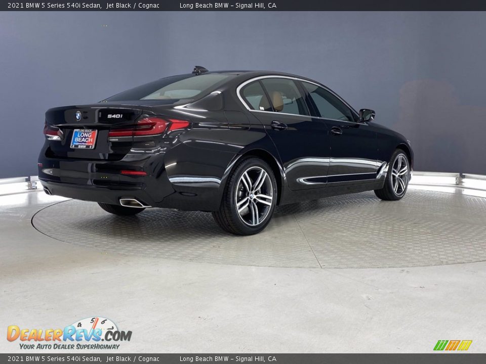 2021 BMW 5 Series 540i Sedan Jet Black / Cognac Photo #10