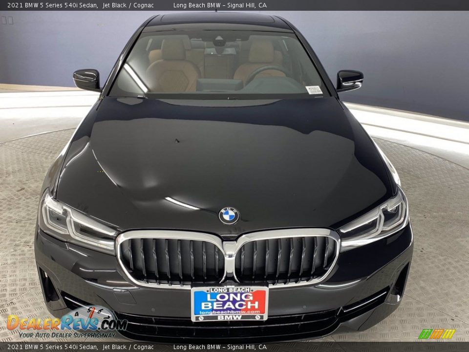 2021 BMW 5 Series 540i Sedan Jet Black / Cognac Photo #15