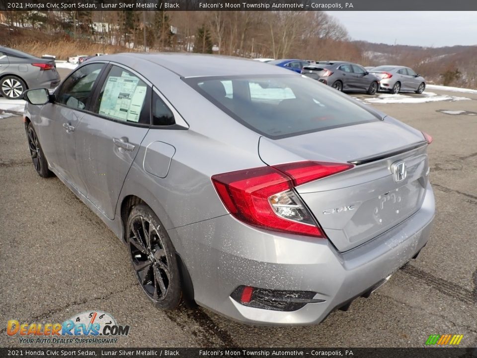 2021 Honda Civic Sport Sedan Lunar Silver Metallic / Black Photo #3