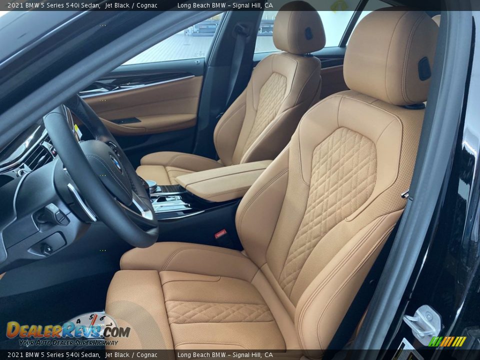 2021 BMW 5 Series 540i Sedan Jet Black / Cognac Photo #19