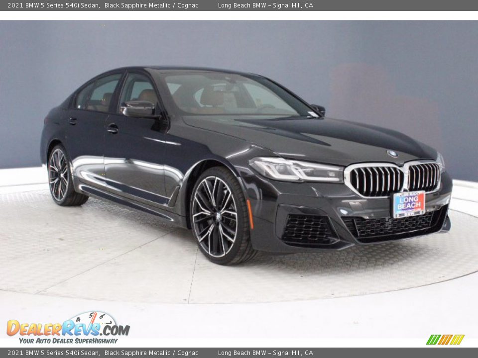 2021 BMW 5 Series 540i Sedan Black Sapphire Metallic / Cognac Photo #27
