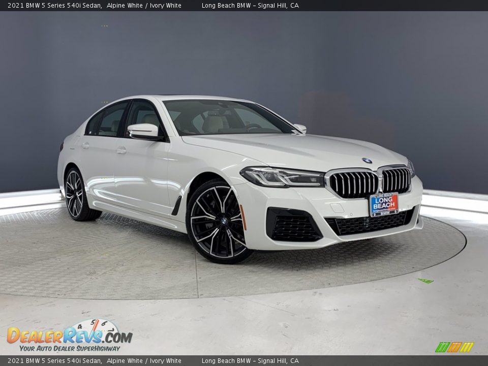 2021 BMW 5 Series 540i Sedan Alpine White / Ivory White Photo #1